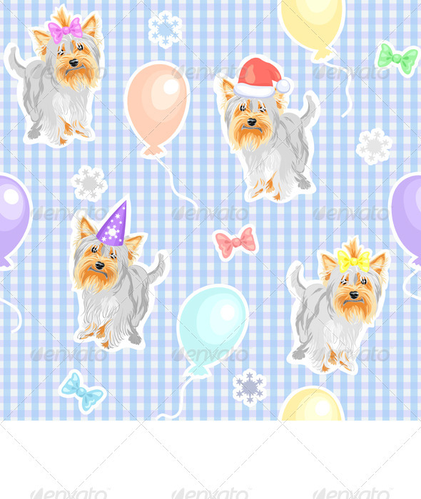 Vector seamless pattern with children's holiday do