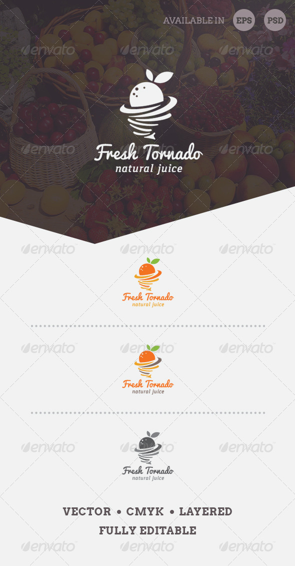 Fresh Tornado Logo Template - Food Logo Templates