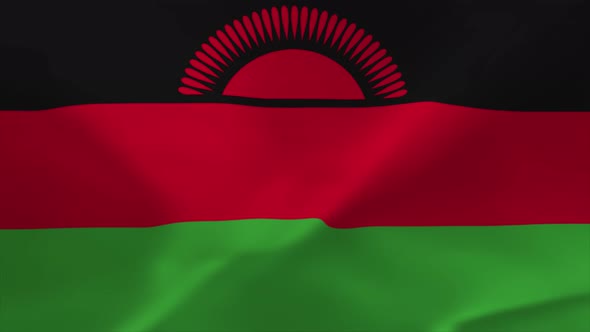 Malawi Waving Flag Animation 4K Moving Wallpaper Background alt