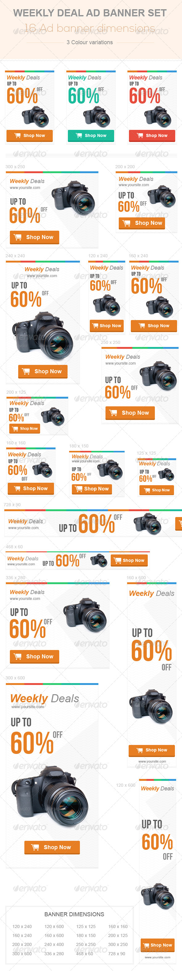 Weekly Deal Ad Banner set - Banners & Ads Web Elements