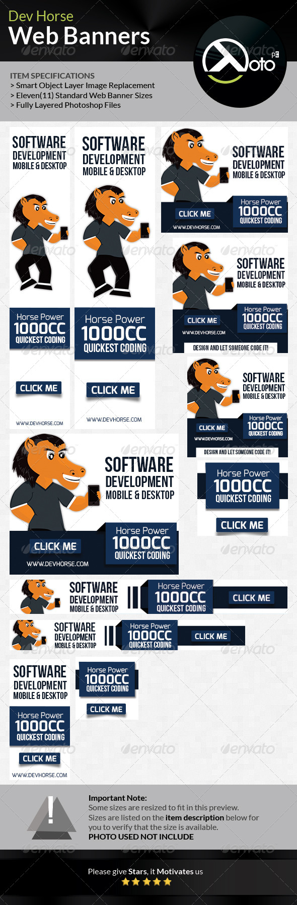 Dev Horse Software Web Banners - Banners & Ads Web Elements
