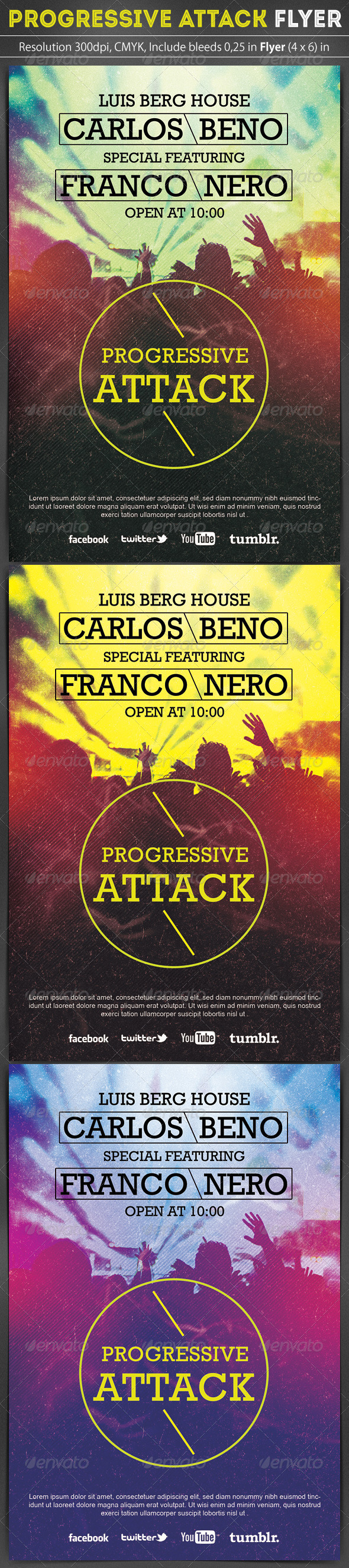 Progressive Party Flyer - Clubs & Parties Events