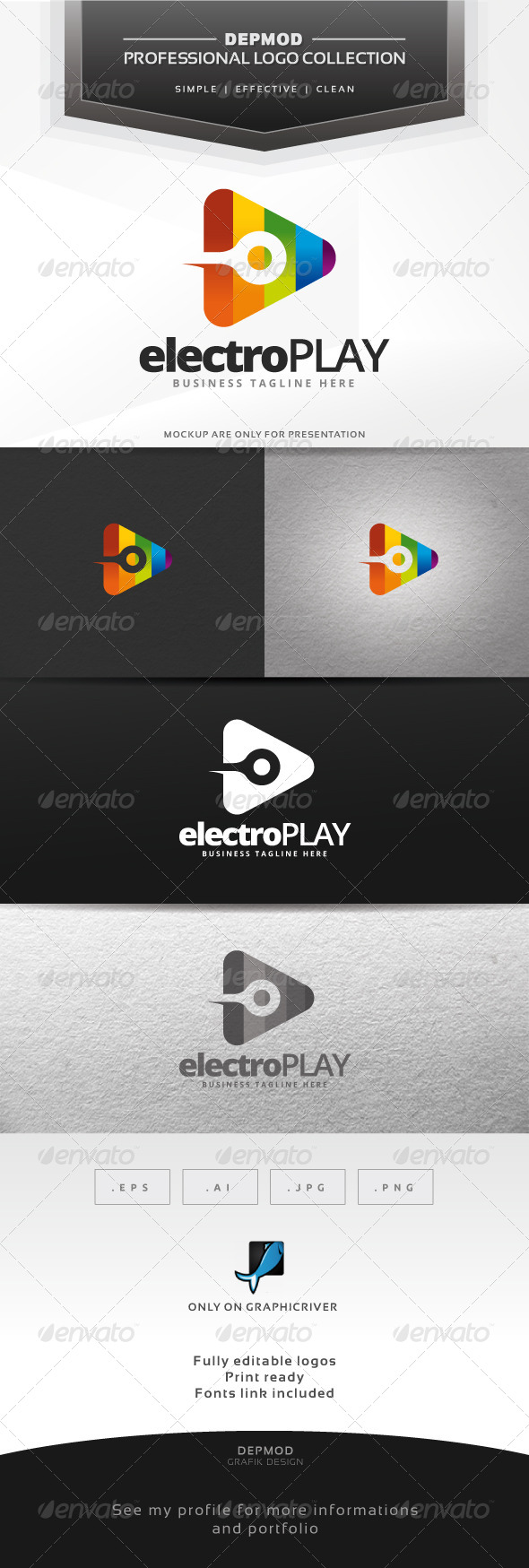Electro Play Logo - Symbols Logo Templates