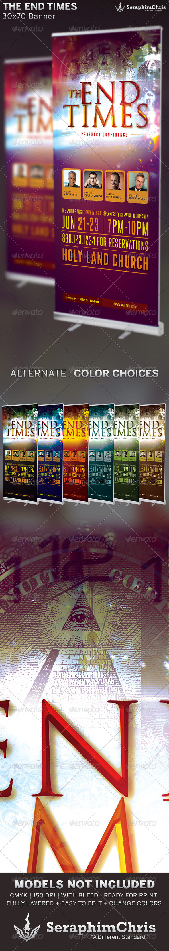 The End Times: Banner Template - Signage Print Templates