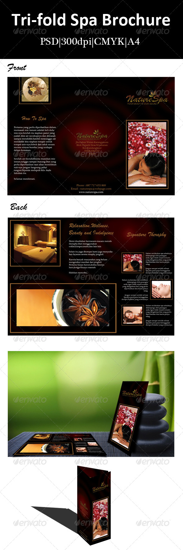 Tri-fold Spa Brochure - Corporate Brochures