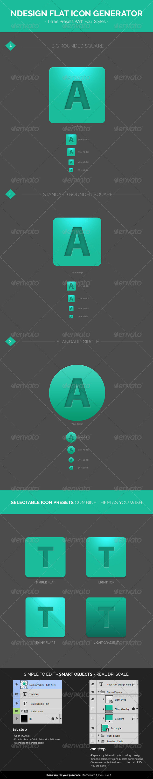 Design Flat Icon Generator Template - Software Icons