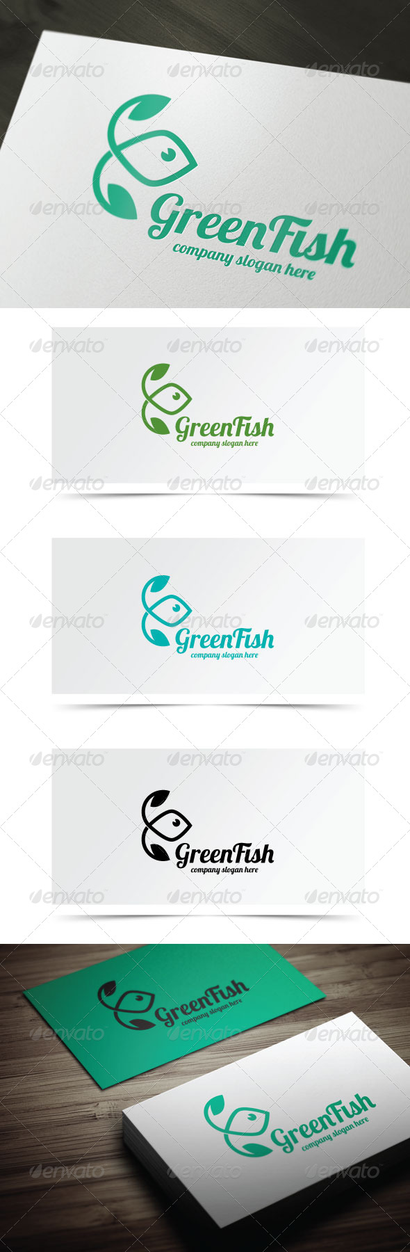 Green Fish - Animals Logo Templates