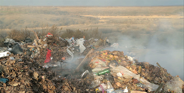 Burning Garbage Dump, Ecological Pollution 3