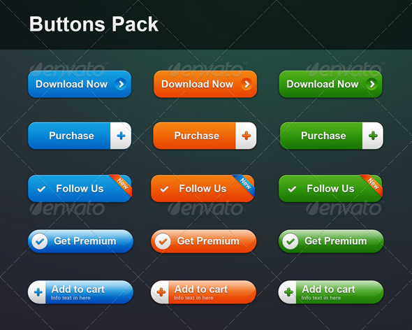 Buttons Pack - Buttons Web Elements
