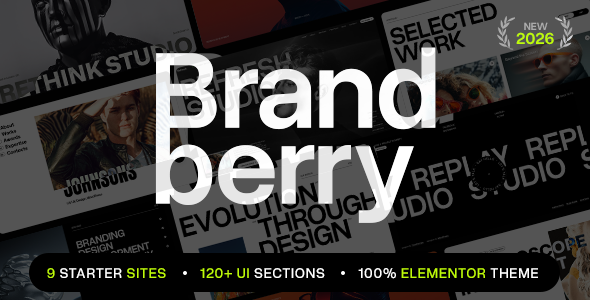Brandberry – Creative Elementor WordPress Theme