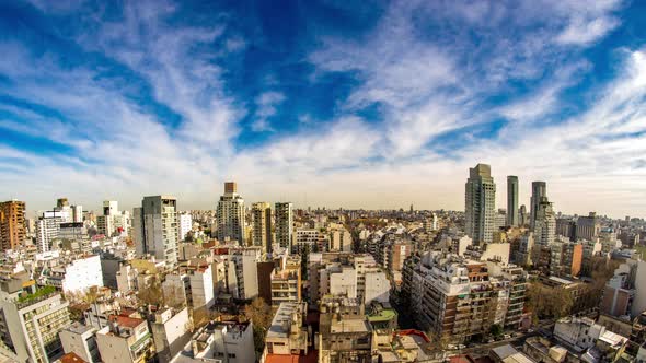 Panorama view of the skyline of Buenos Aires
