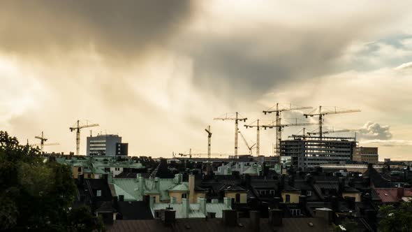Construction Site in Stockholm City, Sweden