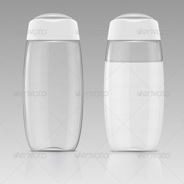 Clean Shampoo Bottle Template. - Man-made Objects Objects