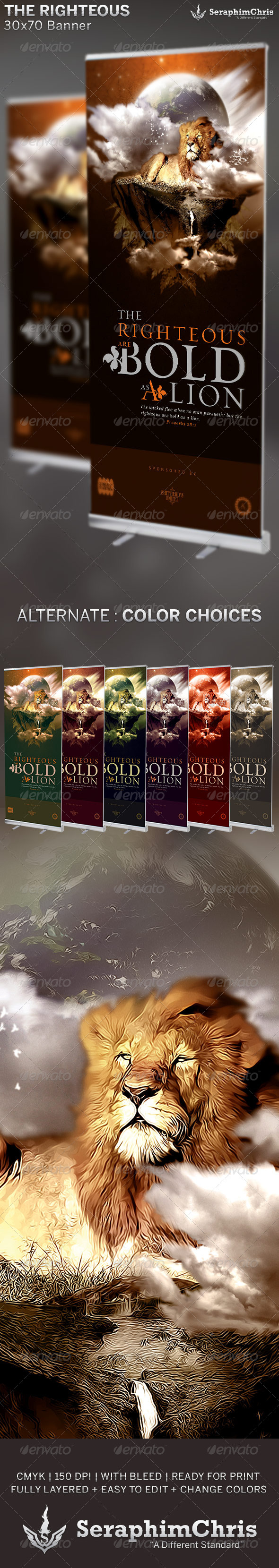 The Righteous: Church Banner Template - Signage Print Templates
