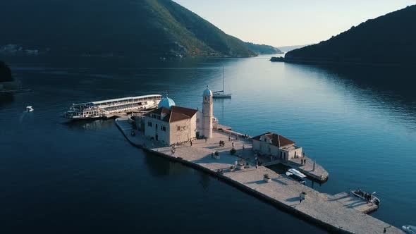 Aerial View Of The Our Lady Of The Rocks Church And Island Of Sveti Djordje  alt