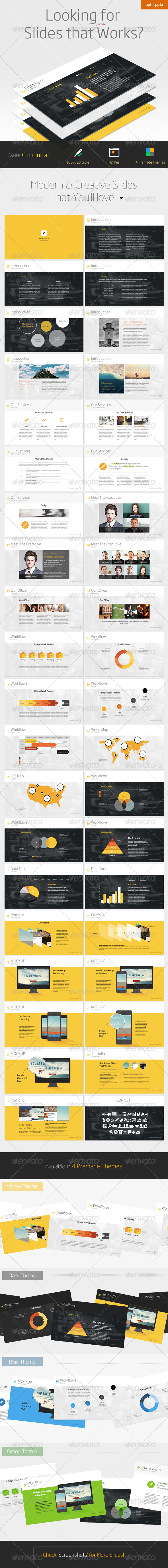 Comunica - Modern Powerpoint Template - PowerPoint Templates Presentation Templates