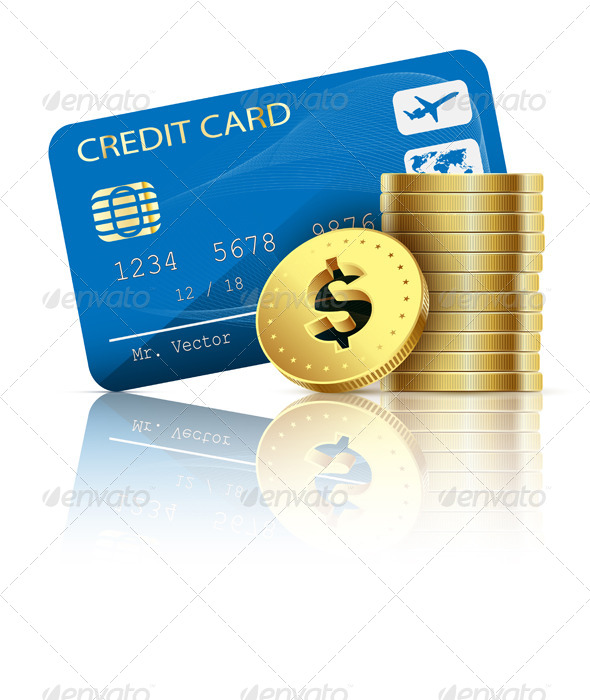 Credit Card and Coins - Concepts Business