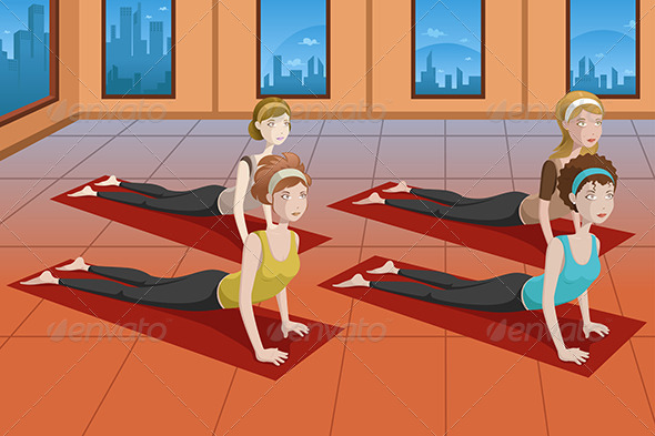 People Doing Yoga in a Yoga Studio - Sports/Activity Conceptual
