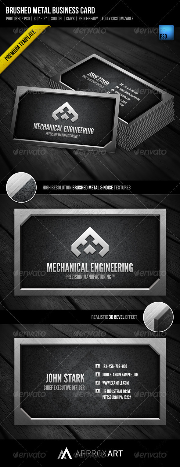 Brushed Metal Business Card