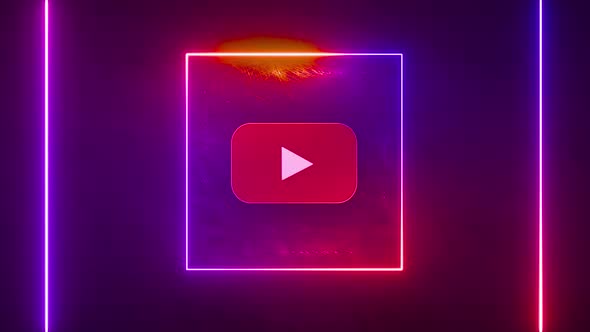 Glowing You Tube Logo alt