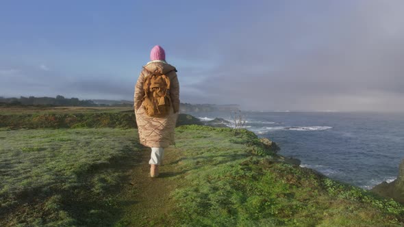 Slow Motion Shot on RED Camera Active Traveler on Nature Adventure Ocean Trip alt