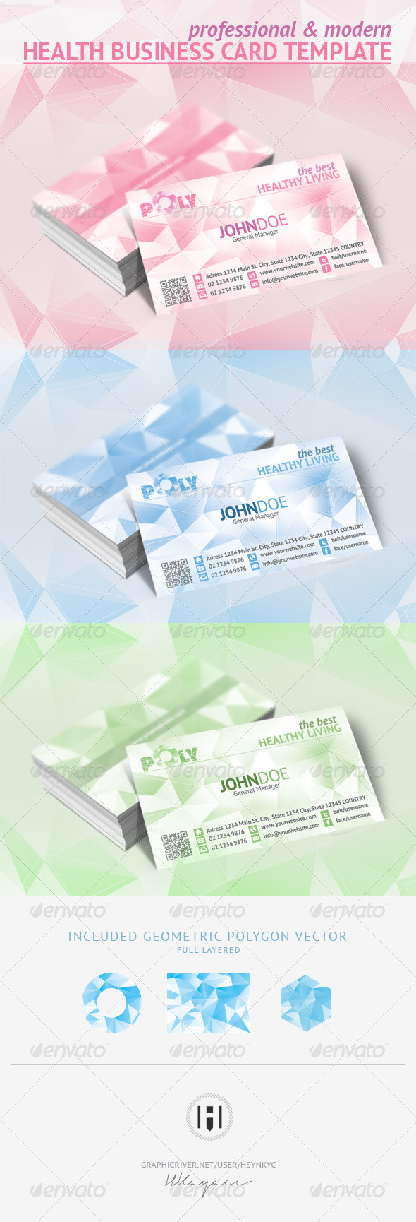 Health Business Card - Business Cards Print Templates