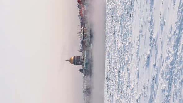 Slow Motion Footage of Winter View of St alt