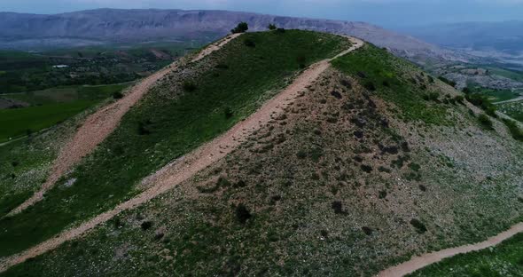 Hill And Statue Aerial View 4