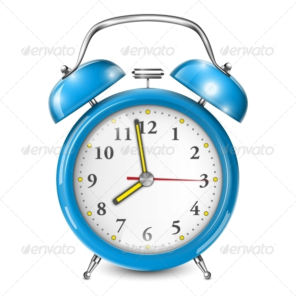 Blue Alarm Clock - Retro Technology