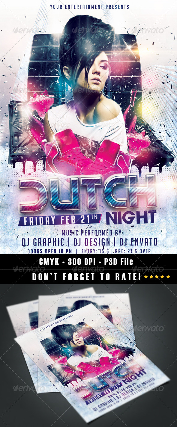 Dutch Night flyer - Clubs & Parties Events