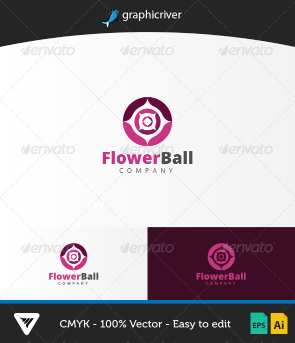 FlowerBall Logo - Logo Templates