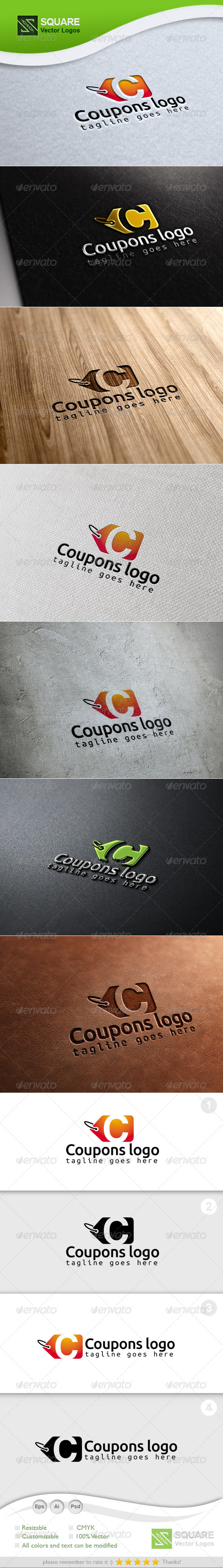 C, Coupon Vector Logo Template - Letters Logo Templates