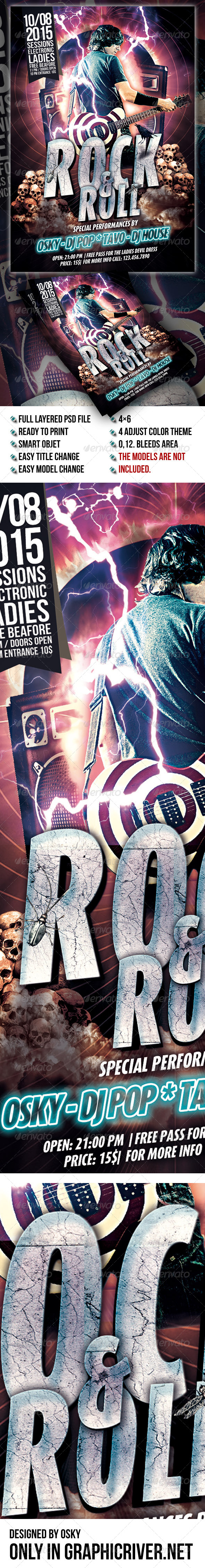 Rock And Roll Template - Clubs & Parties Events