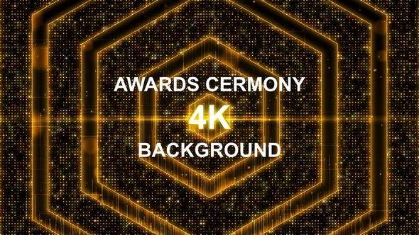Gold Shine Award Partilces Background 4K