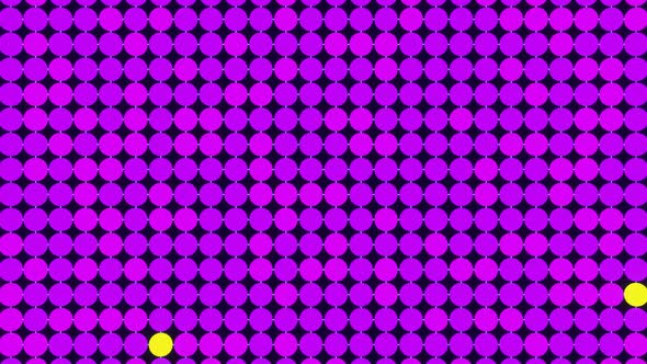 VJ Loop Panel of Flashing Multicolored Dots