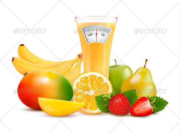 Group of Healthy Fruit - Food Objects