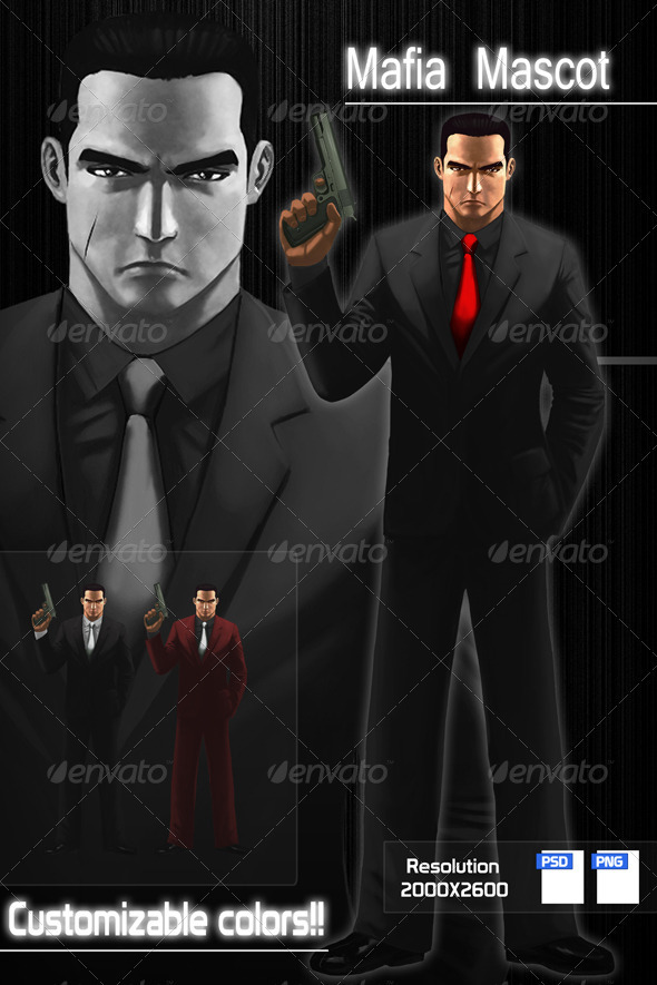 Mafia Character Design - Characters Illustrations