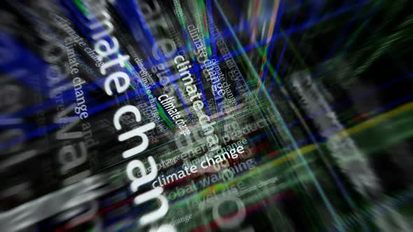 News titles media with Climate Change global warming seamless looped screens alt