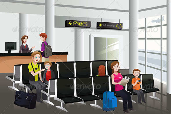 Waiting in the Airport - Travel Conceptual