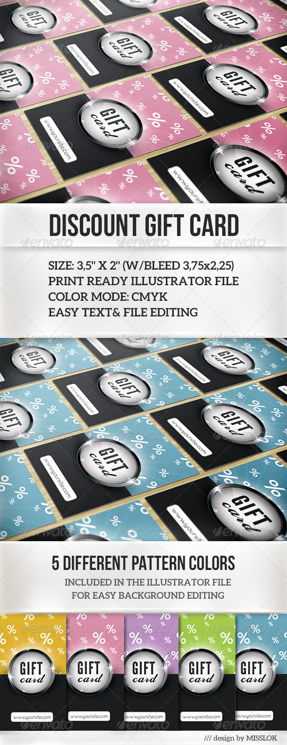 Discount Gift Card - Miscellaneous Print Templates