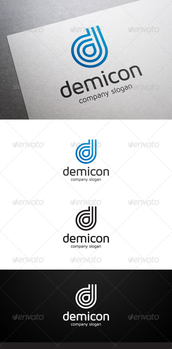 Demicon D Letter Logo - Letters Logo Templates