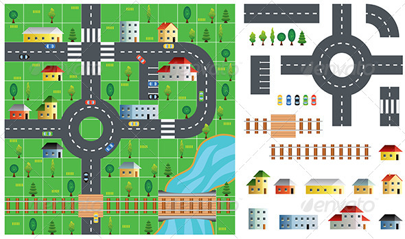 City Map Toolkit Vector Illustration By Andegro4ka 