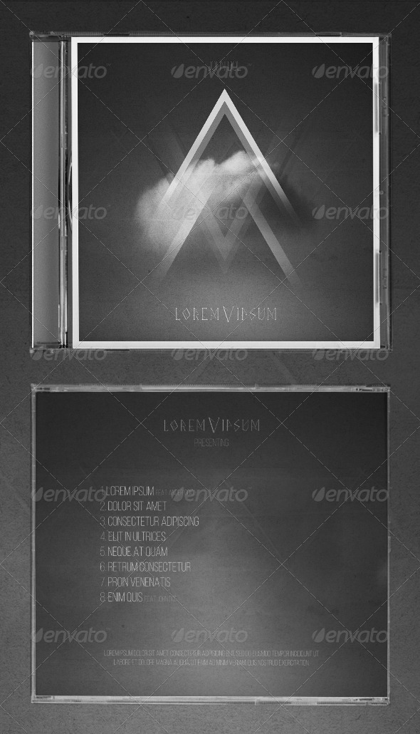 Clouds CD Cover Artwork Template - CD & DVD Artwork Print Templates