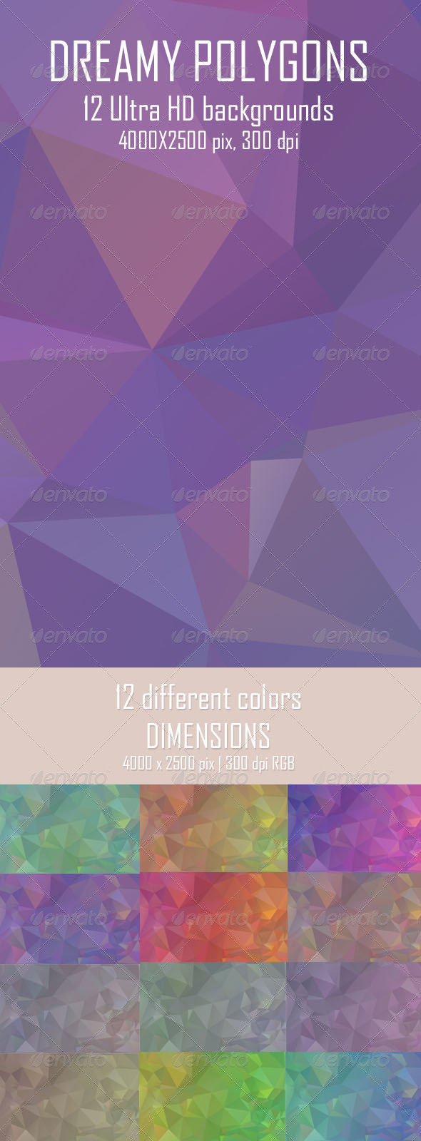 Dreamy Polygon Backgrounds - Abstract Backgrounds