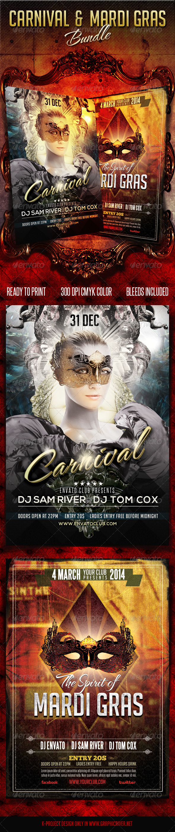 Carnival And Mardi Gras Bundle - Clubs & Parties Events