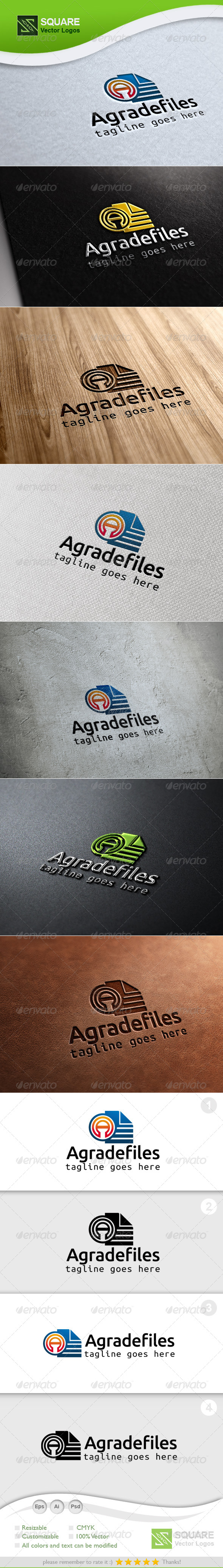A, Files Vector Logo Template - Letters Logo Templates