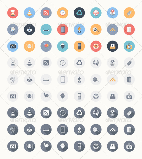 Universal Flat Icons - Media Icons