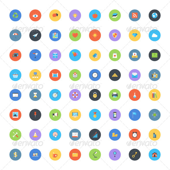Universal Flat Icons - Media Icons