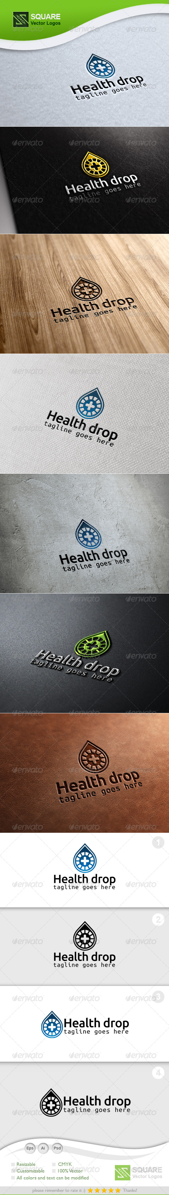 Health, Drop Vector Logo Template - Nature Logo Templates