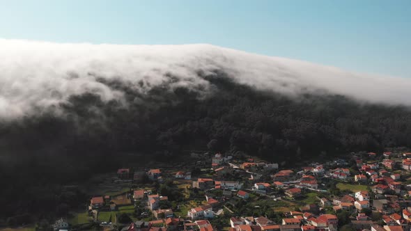 fairytale-like flight scene near a lenticular cloud formation near the village of Monte de Santa Tec alt